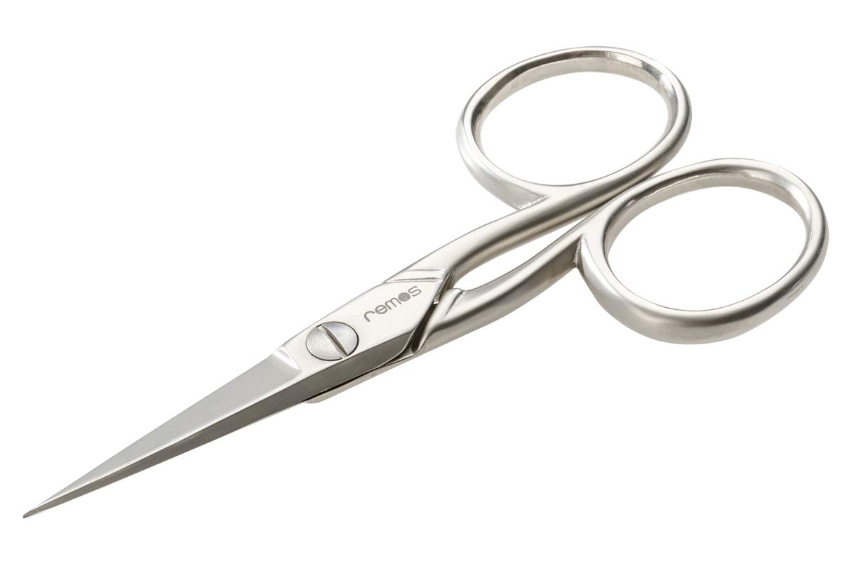 Remos Professional Body Care Silver Remos Household Scissors, 10Cm, Pointed Straight Cutting Tip, Made Of Hardened Steel