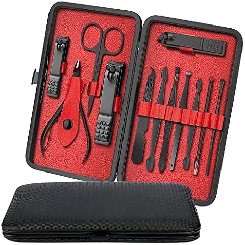 iSOUL 12-Piece Stainless Steel Nail Clipper Set Cover