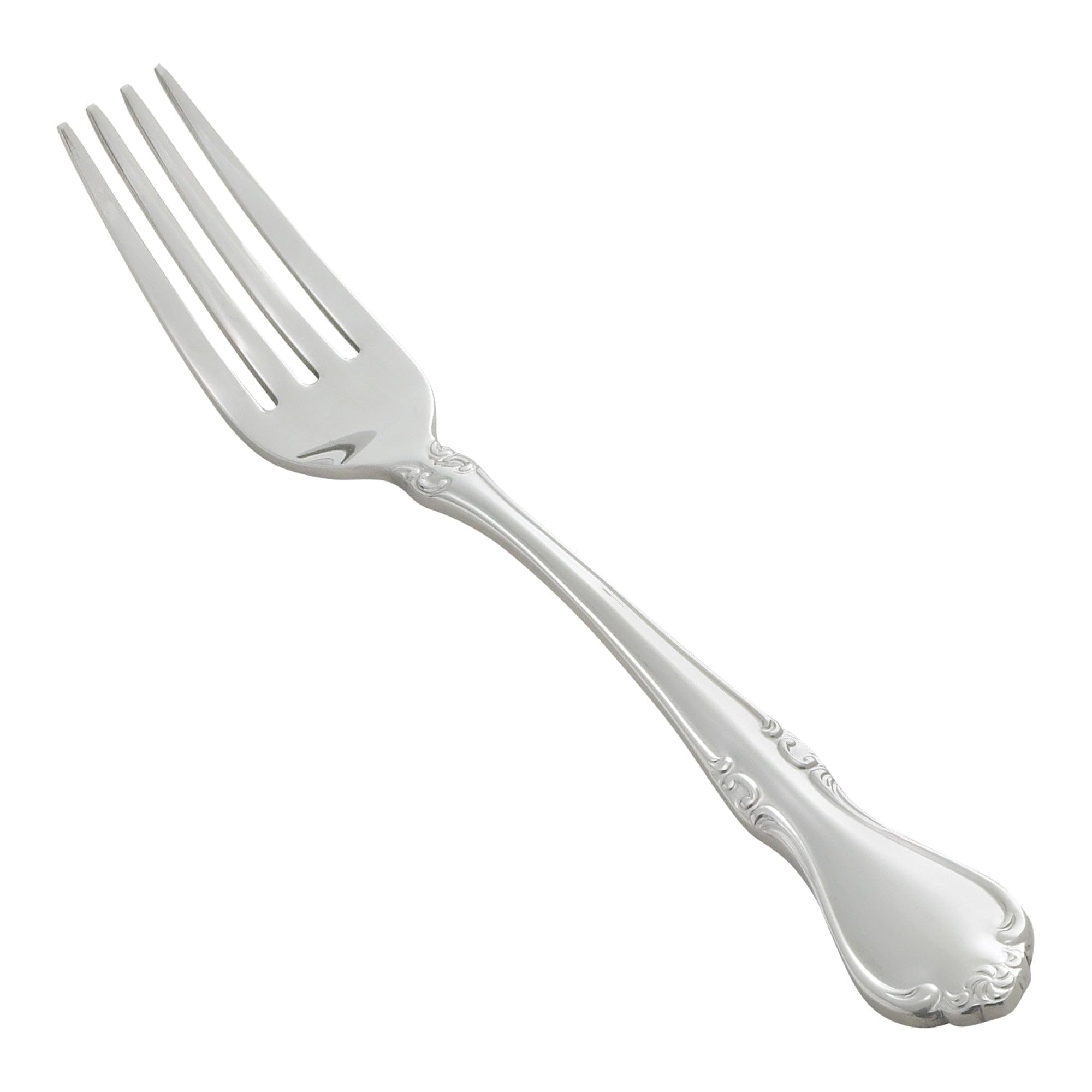 7 1/4" Chantelle Stainless Steel Dinner Fork (Set of 12) by Winco – 7.25", Stainless Steel, Silver, Pack of 12, Model 0039-05