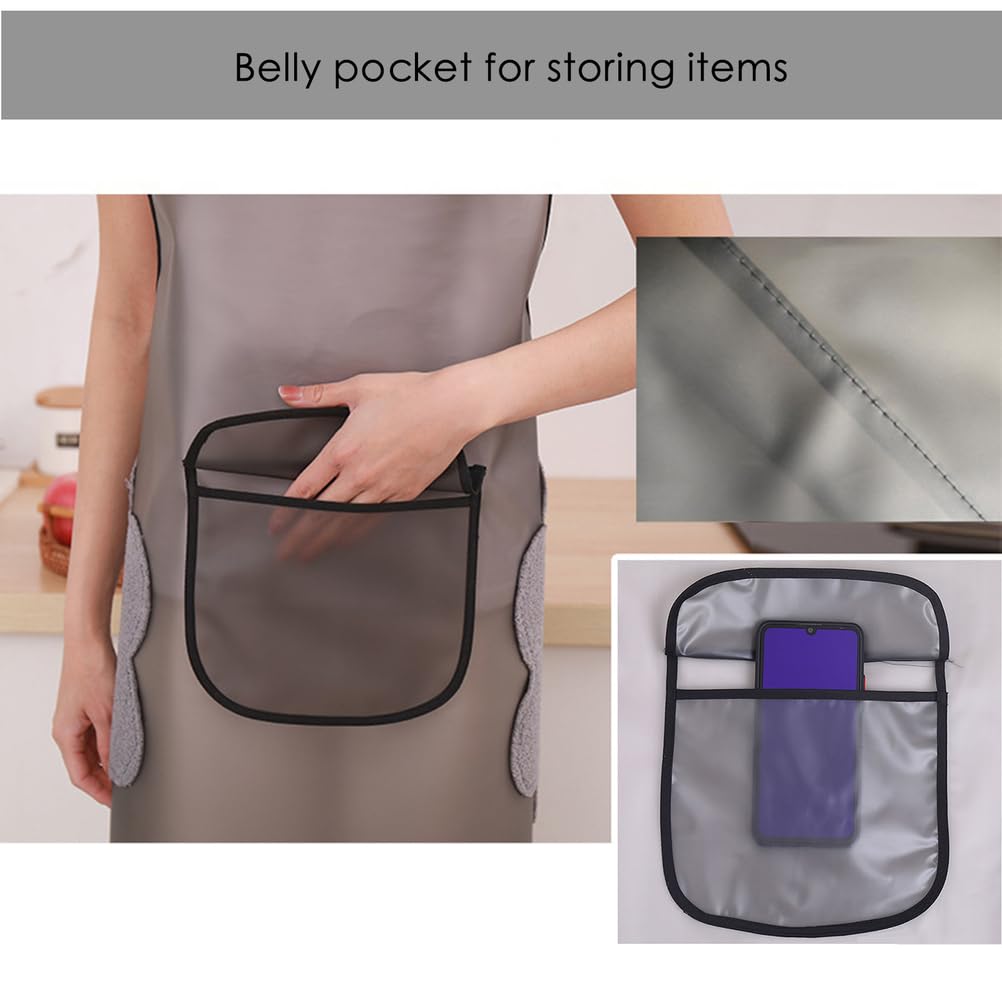 delantales de jardinería, delantal de trabajo, Paquete de 6 delantales for asar, delantal con pechera ajustable con bolsillo impermeable, delantales de cocina for lavar platos de Chef
