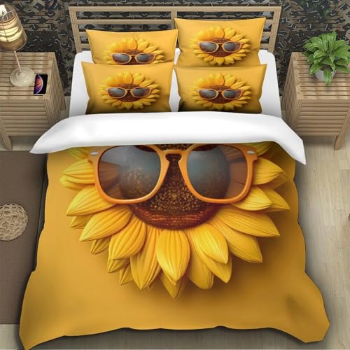 Housse de couette fermeture éclair résistante en microfibre King 3D - 5