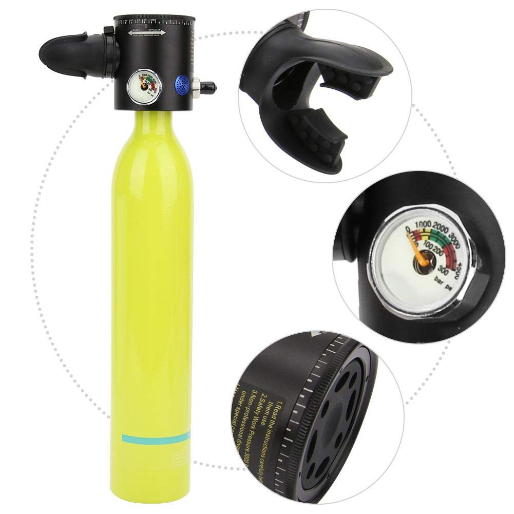 Bombola Da Sub Portatile 0.5L - Mini Bombola Ossigeno Per Immersione, Snorkeling E Emergenze - Foto 8