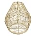 Happyyami 1PC Rattan Tkane Wisiorek Lekkie Odcienie Rattan Kosz Odcienia Chińska Lampa Żyrandola Lampa Lampa Decor Do Sufitu Lampa Wentylatora