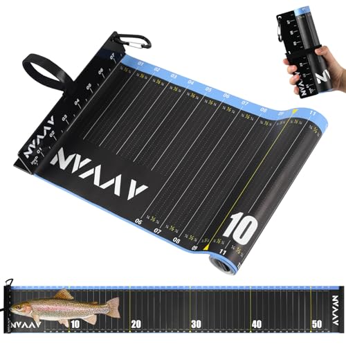 NVAAV 53 Inch Fish Ruler with Bump Board