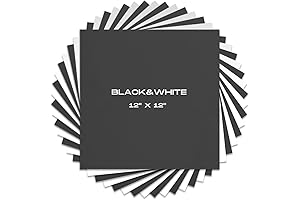 16 Sheets Black and White Iron On Vinyl for Cricut,HTV Heat Transfer...