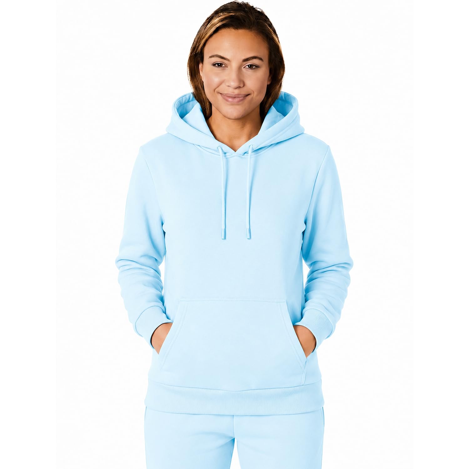 Light & Shade Women’s Fleece Pullover Hoodie with Pocket Soft Hooded Sweatshirt with Drawstring Casual Lounge & Gym Wear (Aquamarine, XL)