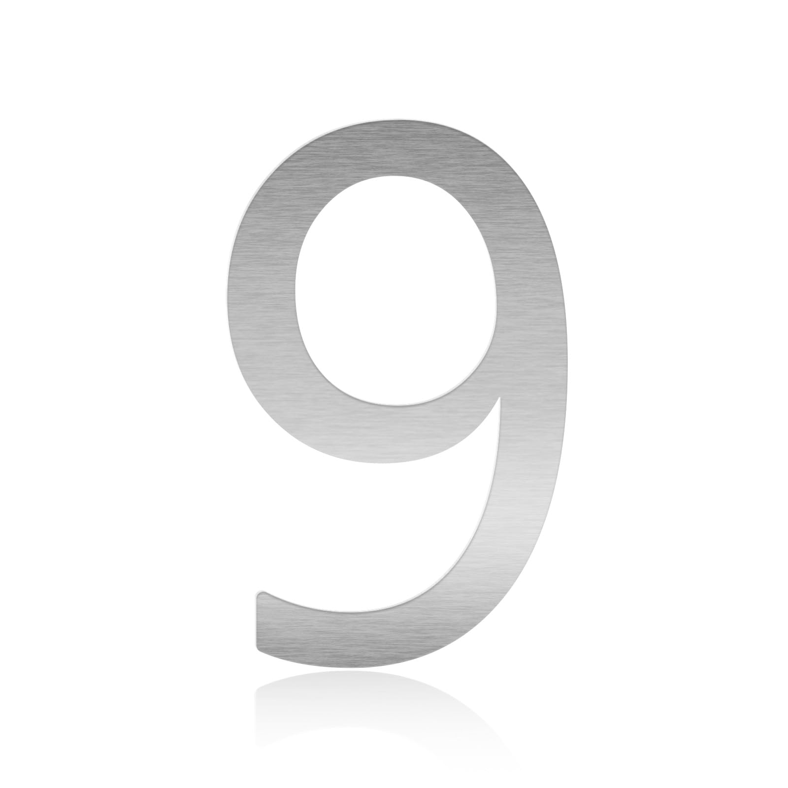 4 Inch Metal Letters, Silver Stainless Steel House Address Mailbox Numbers, Perfect for Home Address Plaques, Door Signs, Office Labels, Custom DIY Crafts Homemade Projects, and Modern Decor(Number 9)