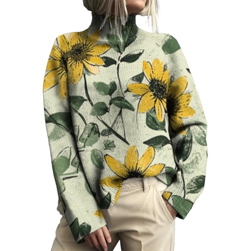 MARSVOVO Fashion Casual Fall Sweaters for Women Lightweight Soft Loose