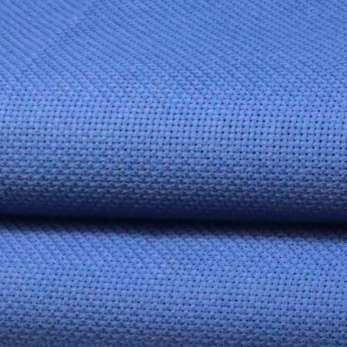 Image of KCS 59 inch x one Yard (93cmx149cm) 18 Count Cotton Aida Cloth Cross Stitch Fabric (Jeans Blue)