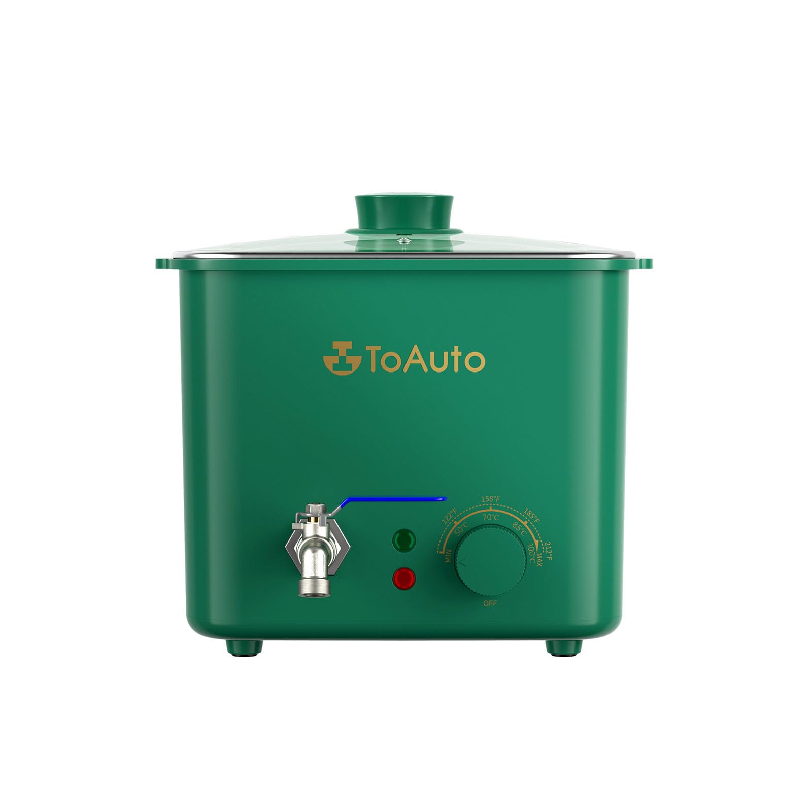 TOAUTO 4Qts Fondatore di cera verde – Vaso elettrico con valvola rapida per cera e controllo della temperatura per produttore di candele principianti AC 230 V