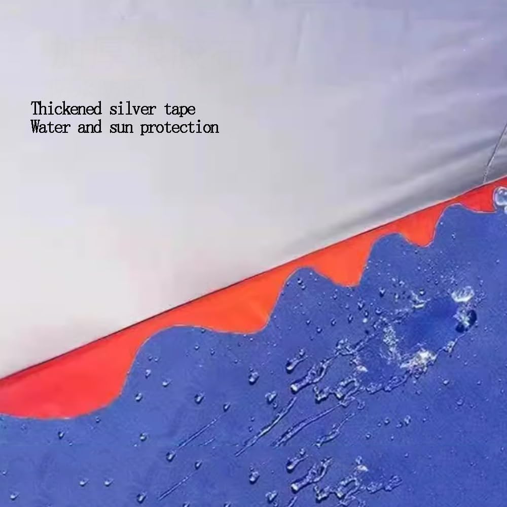 Rectangular Umbrella Replacement Canopy 8'x6.5' 10'x6.5' 10'x8', 4/6 Ribs Sun Umbrella Replacement Umbrella Cloth for Patio Yard Market Table Lawn(Khaki,400x250cm/13'x8')