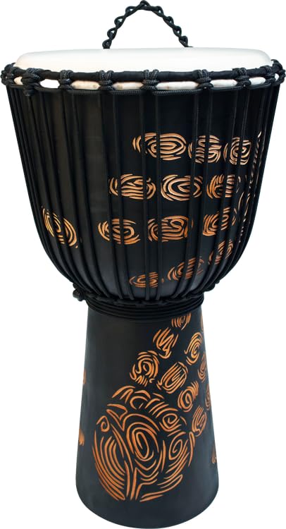 Toca Street Series Carved Djembe 8" Small Hand Print TSSDJ-SHP