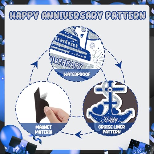Imanes Decorativos Azul Plata para Aniversario miniatura 6