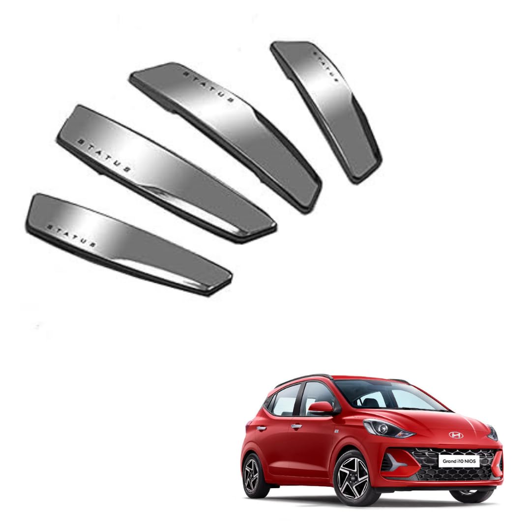 Autokaar Status Car Door Edge Guard Scratch Protector Silver Universal for Hyundai Exter/Creta/Venue/Verna/Alcazar/Tucson/i10/i20/i10 Grand Nios/Santro/Xing/Aura/Xcent/Accent