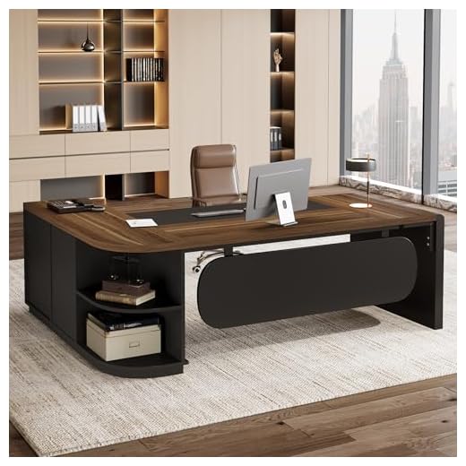 Spacious L-Shaped Office Desk with Storage