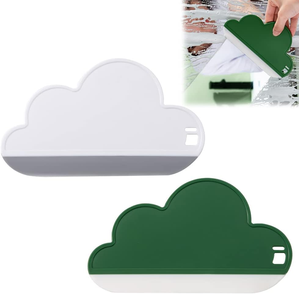 2 Pack Cloud-Shaped Mini Squeegee, Multifunction Soft Silicone Blade Scraper for Kitchen, Household Compact Non-Scratch Wiper for Glass, Bathroom Countertops, Sinks, Walls and Windows (B0DBZQZRS2) Amazon Price History, Amazon Price Tracker