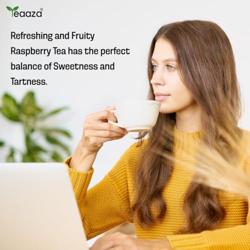 Image of Teaaza Organic Red Raspberry Leaf Tea for PCOS, Pregnancy & Fertility, 200 Grams-200 Cups- Natural Herbal Tea for Hormonal Balance, Reproductive Health, & Women's Wellness | Red Raspberry Leaf Tea For Pregnancy And To Support The Female System | Reusable Ziplock Pouch