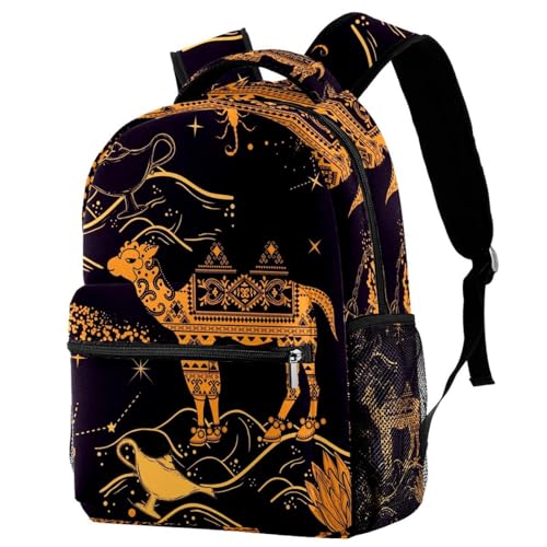 Sac à dos d'école à motif graphique cactus et lampe de style bohème