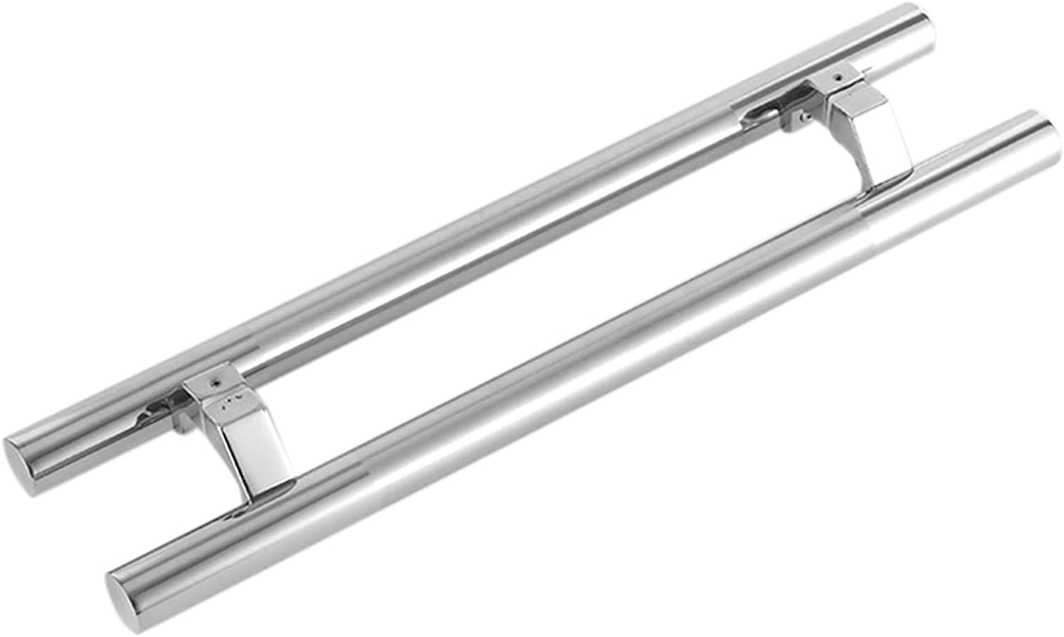SaryEdge Sliding Barn Door Handle Glass Door Handle Glass Door Handle,Metal Round Tube Push Bar Handle,Gate Bar Bathroom,Large Size Stainless Steel,Silver-80cm/31.4i,Silver-80cm/31.4in