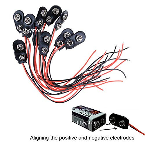 Ltvystore 30Pcs 5Mm 12V Red Led Pre Wired Lamp Light Bulb Prewired Emitting Diode & 30Pcs Metal 5Mm Led Clip Holder Panel Mount & 10Pcs 9V Battery Holder Clip Snap On Connector Cable #TOP3