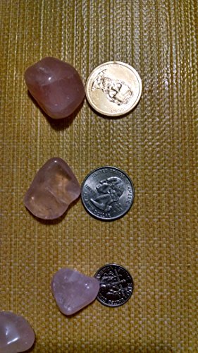 3 Rose Quartz Tumbled Stones Gemstones Crystals Healing Rocks Wiccan Supplies