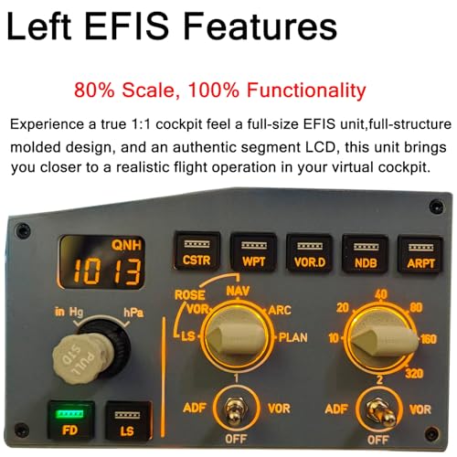 Image of Flight Simulator A320 FCU CUBE Driving Mode Flight Control;Simulated Flight Airbus FCU + Left EFIS + Customized Lighting Frequency Mode + Landing Gear Mode+ Light shield Support For X-Plane MSFS2020 (FCU CUBE+EFIS +Landing Gear Mode)