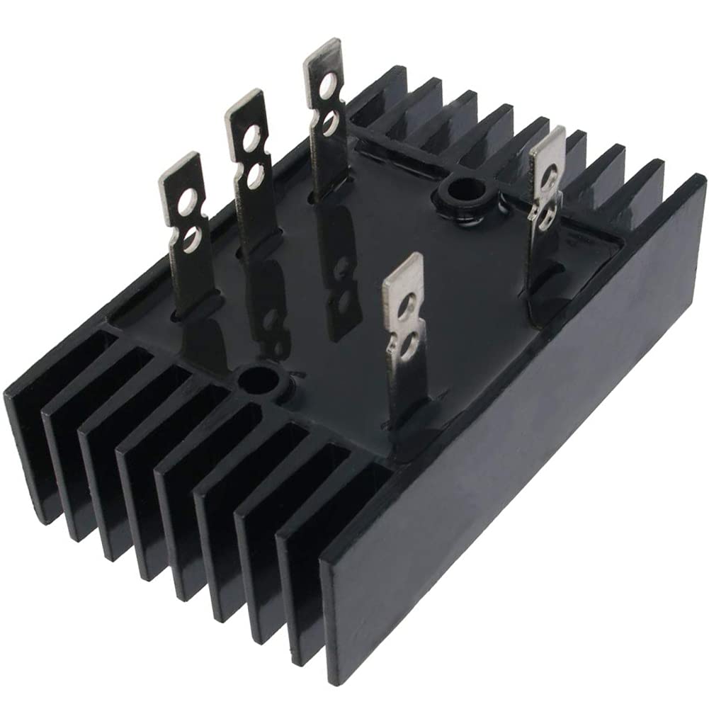 Heyiarbeit SQL-40A 3 Phase Diode Bridge Rectifier Module 40A 1000V Full Wave Diode Module 5 Terminal Heatsink Shape 1Pcs