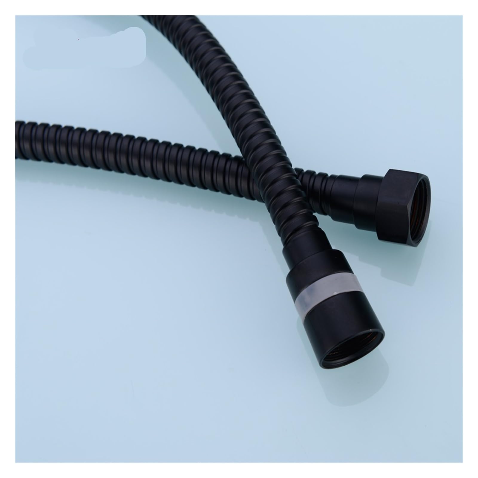 Manguera de ducha flexible de alta presión de 150 cm, acero inoxidable, acabado negro mate, manguera de baño para una mejor experiencia de ducha