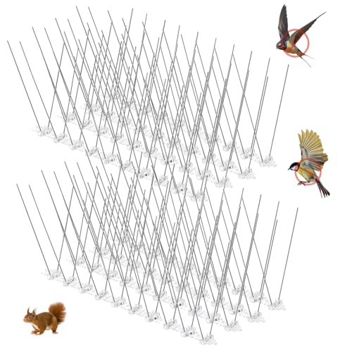SUFANG 8 Piezas Pinchos Antipalomas Acero Inoxidable, Pinchos para Palomas, Pinchos Antipalomas de Acero Inoxidable, Pinchos para Palomas Inoxidable, para techos, Jardines, Ventanas(110mm x 80mm)
