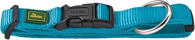 Hunter Vario Plus Nylon Dog Collar, 35/53 cm, Petrol Blue
