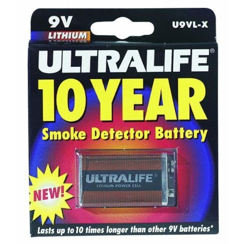 Ultralife Batteries, Inc Long-life 9v Lithium Battery Smoke Detector / Blister Pack