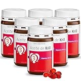 Aceite de Krill 500mg - 6x 90 Cápsulas, 100% Neptune Krill Oil (NKO) fuente natural de Omega-3 del Antártico, con Astaxanthin