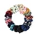Produktbild 20PCS Haargummis weich elastisch für Damen, enthält 8 Chiffon-Blumen-Haargummis, 8 x Samt-Haarbänder, 4 x einfarbige Chiffon-Haargummis (verschiedene Farben)