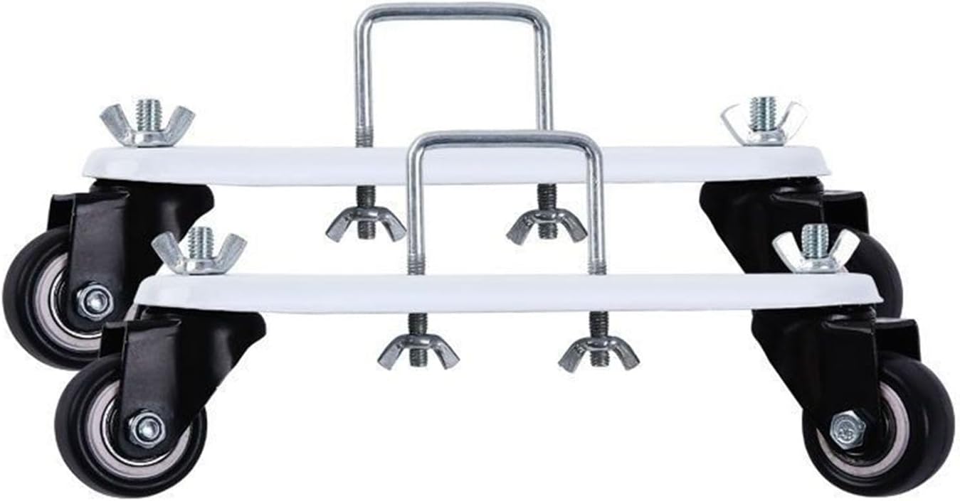 Sturdy Heater Bracket Family Room/Bedroom Screen Divider,Sturdy Casters 2 Wheels with Locking Brake Lever,for Heater Panel Universal 360 Degree Swivel,White Wheel,6.8 * 6.8cm