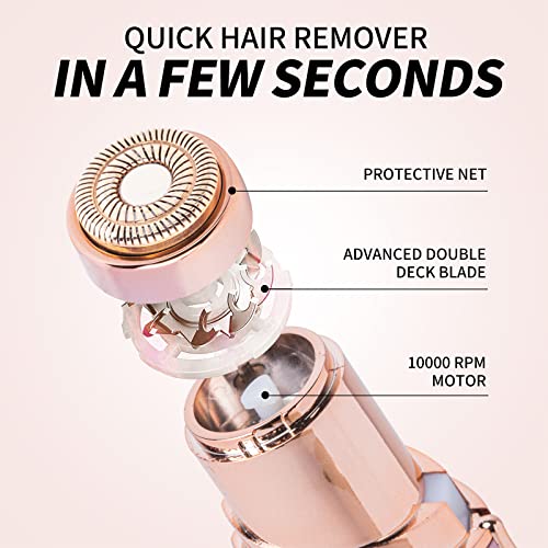 Facial Hair Removal For Women, Mini Epilator Portable Anytime, Suitable For Facial Bikini Peach Fluff On Beard Lips Chin, Usb Charging(Rose Red) #TOP6
