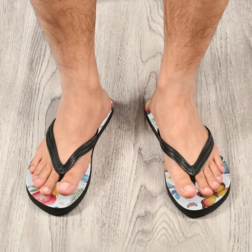 Women Beach Summer Casual Flip Flop Butterfly Rose Floewr Spring Quick Dry Sandals Slipper for Men 214B33014