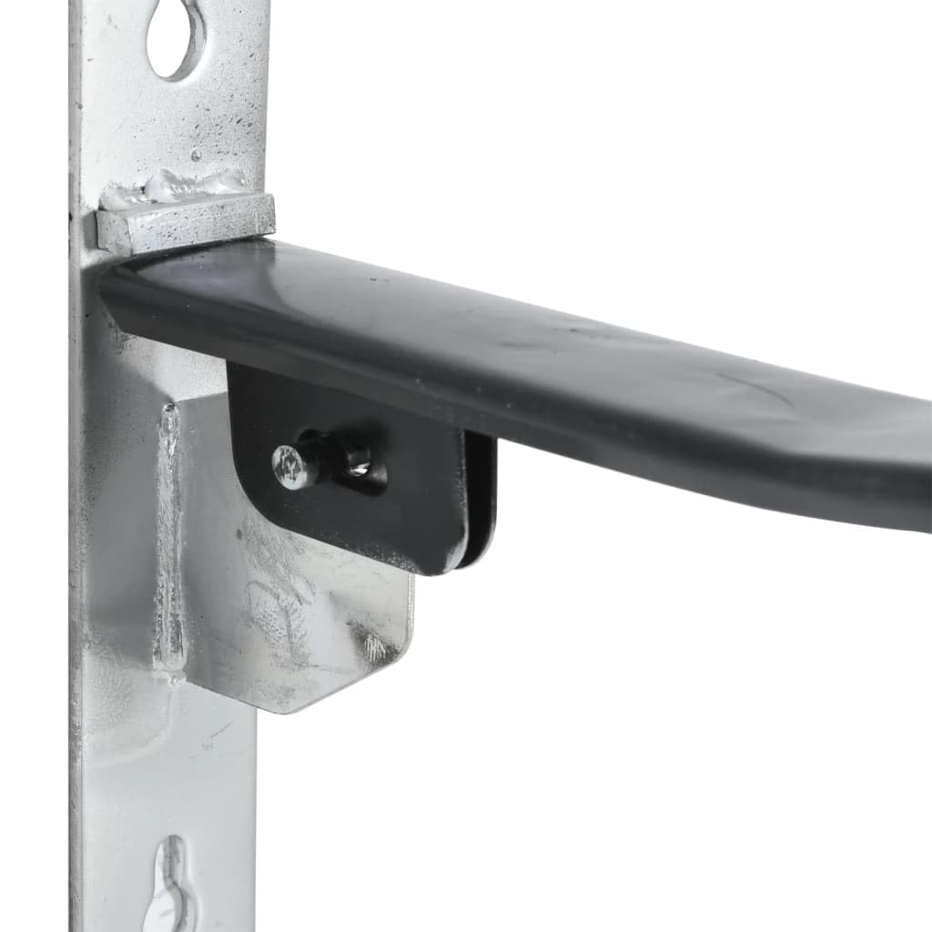 vidaXL Soporte montura brazo portátil gancho brida plegable hierro, bastidores de sillas de montar, sillero, soporte de silla de montar portátil