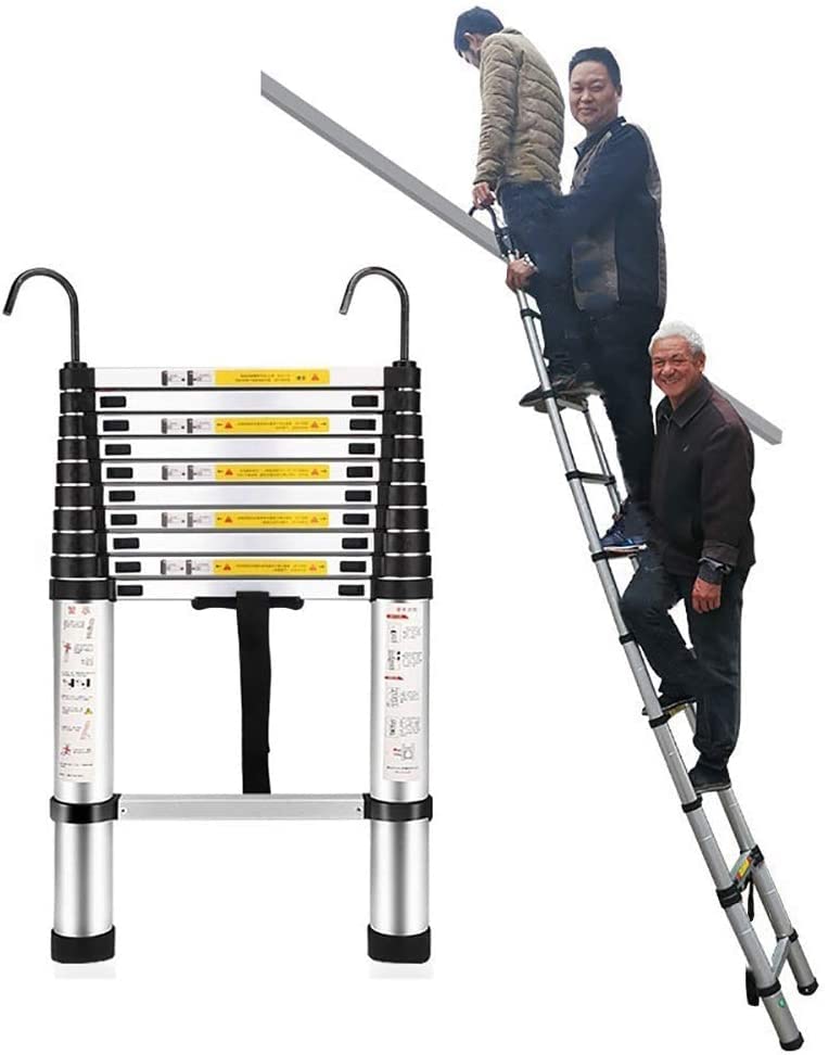 ALDORR Home - Telescoopladder 3,80M - met Stabilisatievoet en Soft closing