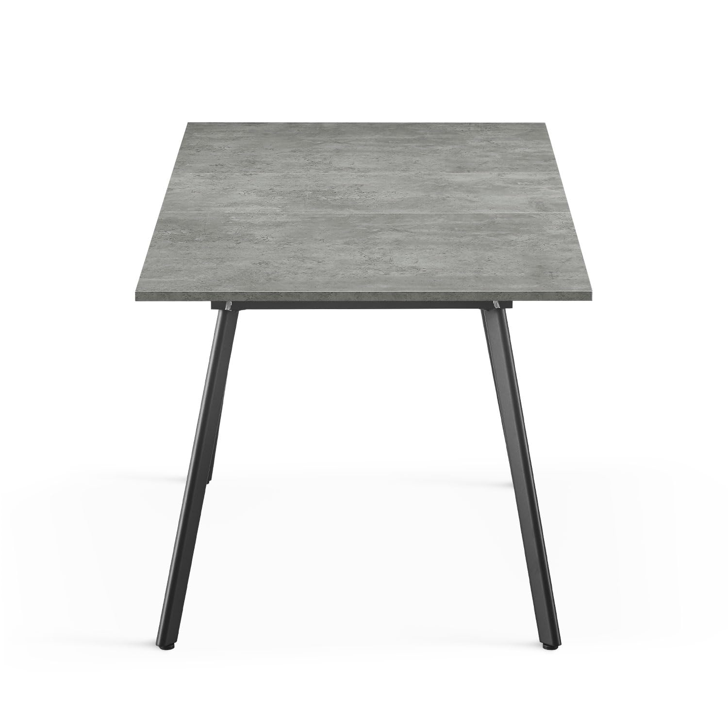B&D home Esstisch MARA, ausziehbar 120-160x80 cm 4-6 Personen Küchentisch Holztisch mit Metallgestell für Esszimmer, Küche, skandinavisch modern Design, Beton Optik, 11201-FS-BETO