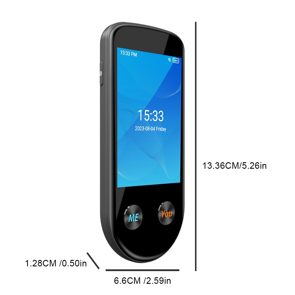 Language Translation Device, 137 Language Two-Way Instant Voice Translator, 3.5-inch Touchscreen, Supports Online/Offline/Image/Portable Real-time Translation Device