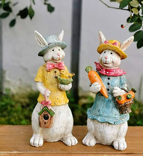 Simulation de jardin sculpture animale de lapin pour aménagement extérieur - 3
