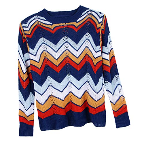 menolana Jumper de Malha de Manga Comprida Feminino Suéter de Malha Jaqueta Casaco - XL