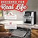 Gourmia Air Fryer - 14 Qt All-in-One Rotisserie Oven with Digital Display, 12 Presets, Roast, Bake, Broil, Dehydrate, Dishwasher Safe Accessories, Stainless Steel