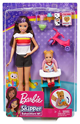 Barbie Skipper Canguro Hora de comida muñecas con bebe y accesorios (Mattel GHV87)