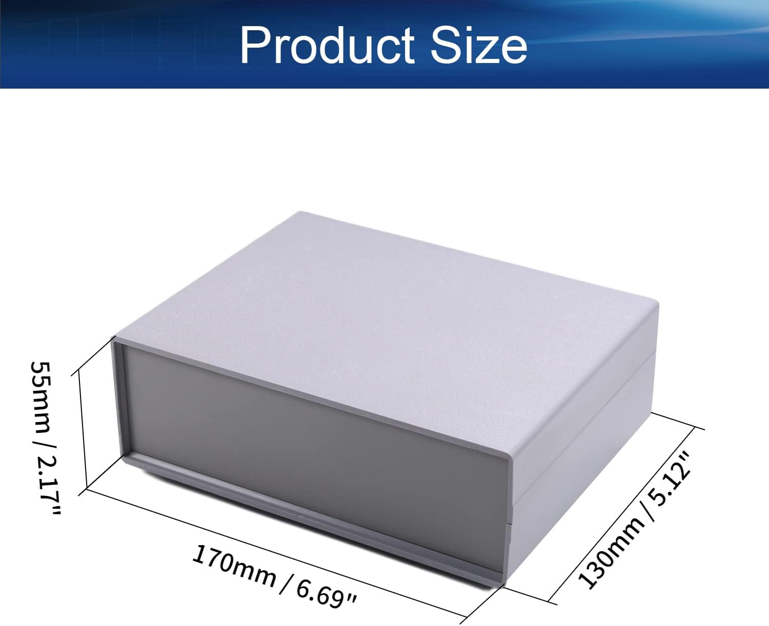 Heyiarbeit Waterproof Dustproof ABS Plastic Junction Project Box Electronic Project Enclosure Case 2.76"x1.65"x0.71" for Electrical Projects Gray 1pcs