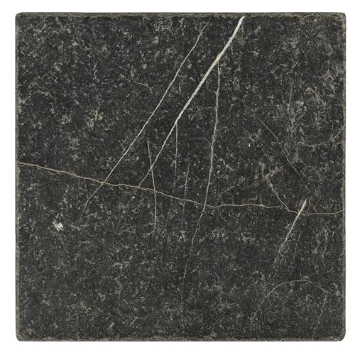 Tenedos Nero Marquina Look Black Tumbled Marble 6”x6” Wall and