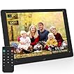 KECAG 10.1" Digital Picture Frame, 1080P IPS Digital Photo Frame, No WiFi/App Needed, Plug & Play SD Card & USB, Remote & Motion Sensor, Photos/Videos/Music, Free 32GB USB