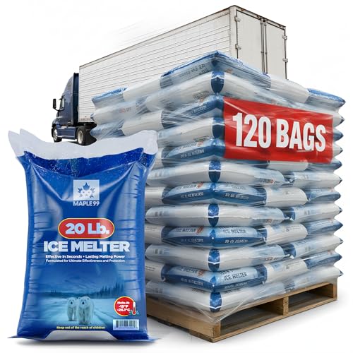 Maple99 Ice Melt Safer for Concrete -20 lb Bag, Snow Salt Ice Melt, Salt for Snow and Ice Removal, Sidewalk Salt, Driveway Salt, Snow Melt is Effective Up to -15 - Thumbnail 2