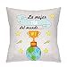 ZCHXD Regalos Familiares Amistad Pareja Funda de Almohada Funda de cojín de Lino Fundas de Almohada Sala de Estar Familiar Decoración del Dormitorio (Tía)