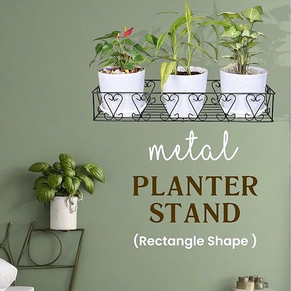 Image of Niyara || Metal Planter Stand || Plant Stand for Pots|| Outdoor Plant Stand (Floral design, 24 inch)